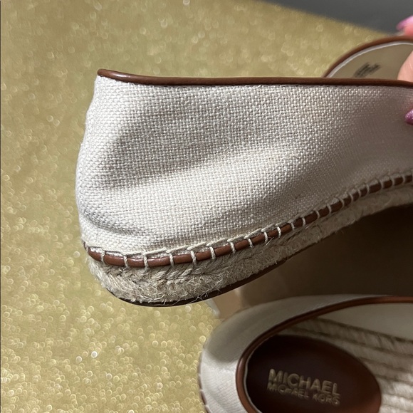 NIB Michael Kors Kendrick Luggage MK Logo Espadrilles - Picture 7 of 16
